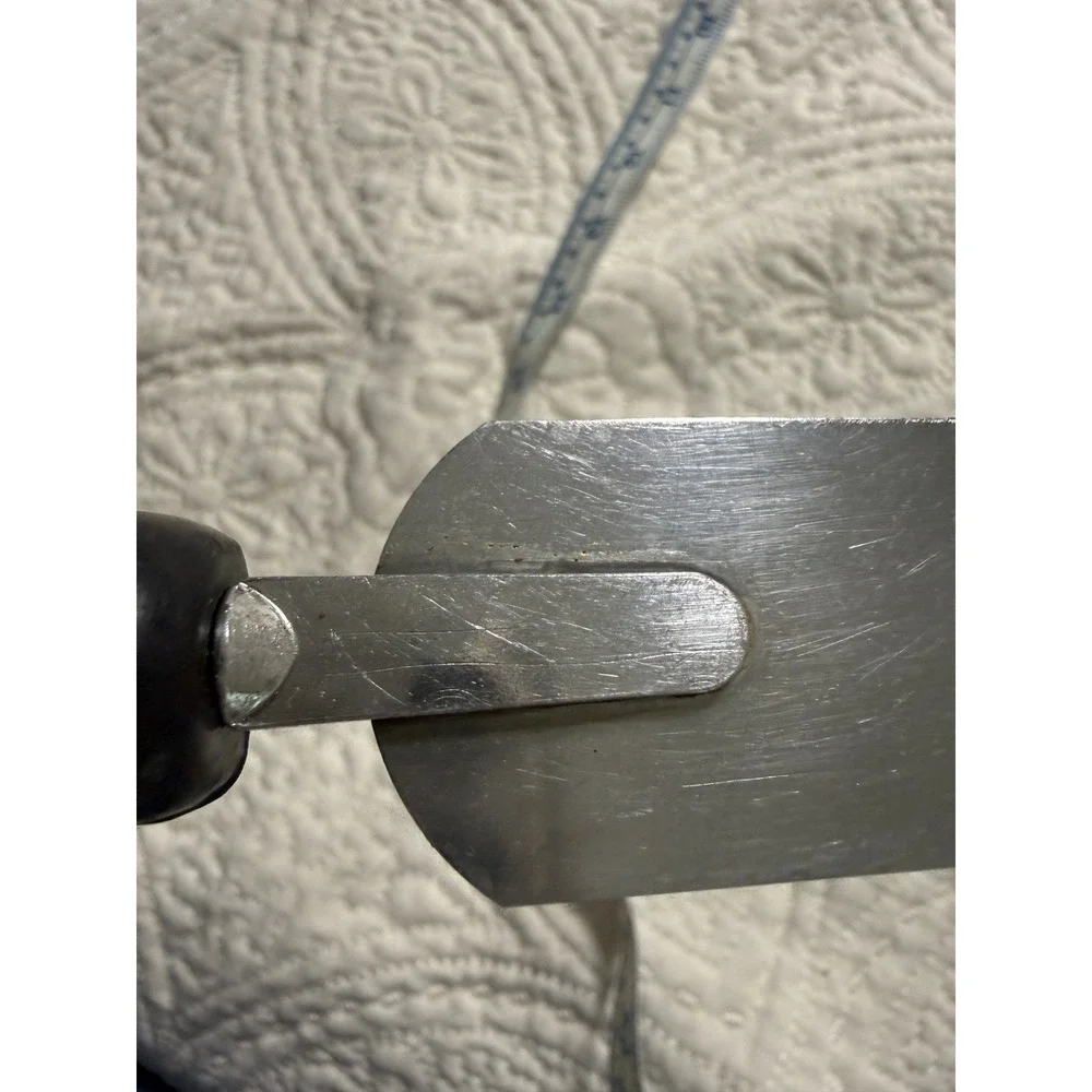 Ekco Spatula Turner Brown Silver Vintage Faux Wood‎ Stainless MCM Made in USA